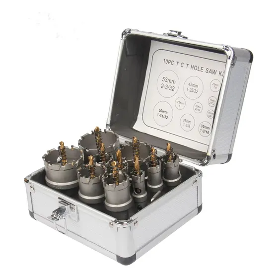 Mecha Sierra De Copa Metal Carburo Kit 10pcs De 16 A 53mm