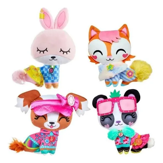 Barbie Peluche Colección 4 Pieza Panda Gatito Perro Y Conejo