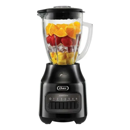 Oster® Licuadora, con Vaso de Vidrio Refractario Boroclass® y 6 Velocidades más Pulso, Ideal para Recetas Frias y Calientes, Negro, BLSTPEGBPB Oster® Licuadora, con Vaso de Vidrio Refractario Boroclass® y 6 Velocidades más Pulso, Ideal para Recetas Frias y Calientes, Negro, BLSTPEGBPB