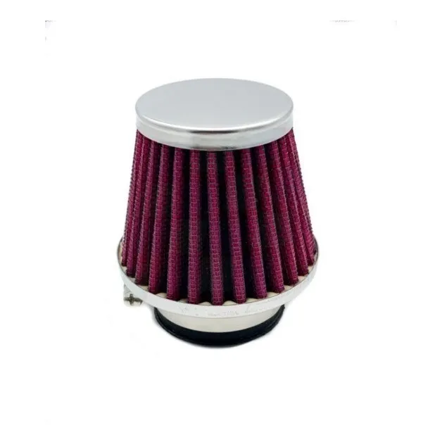 Filtro Aire Moto Cuatri Deportivo Mini Cónico Rojo 42mm