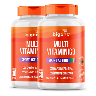 2 Multivitaminic Sport Action Cafein E Arginin 30cáps Bigens Sabor Neutro 2 Multivitaminic Sport Action Cafein E Arginin 30cáps Bigens Sabor Neutro