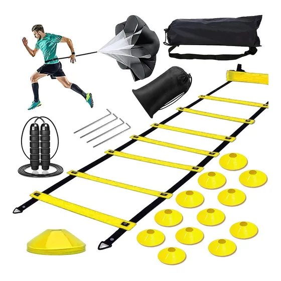 21 Piezas De Accesorios De Entrenamiento De Fútbol Con Conos Color Dorado