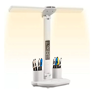 Lámpara Led De Escritorio Gadnic Brillo Y Luz Ajustable Estructura Blanco Pantalla Blanco Lámpara Led De Escritorio Gadnic Brillo Y Luz Ajustable Estructura Blanco Pantalla Blanco