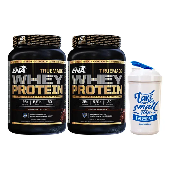 True Made Whey Protein Ena 2 X 2 Lb + Vaso Isolate Concentra