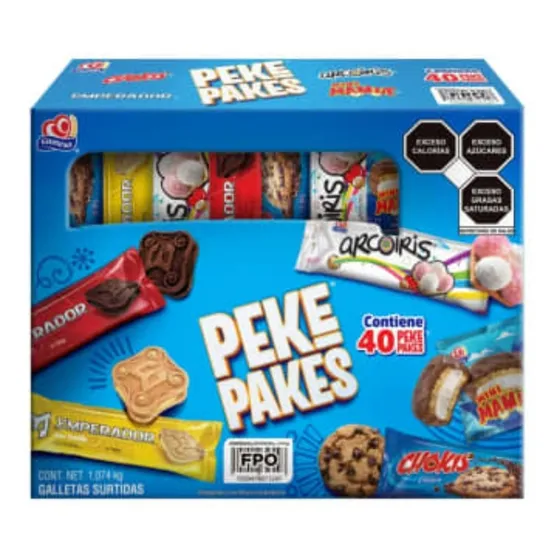 Galletas Gamesa Peke Pakes Surtidas 40 Pzas