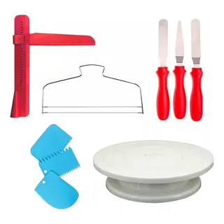 Base Giratória Bailarina + Nivelador De Bolo + Espatula