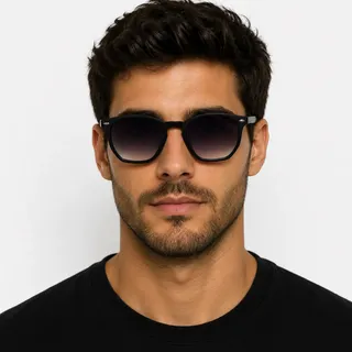 Finoti Óculos De Sol Hexagonal Acetato Uv400 Masculino Feminino