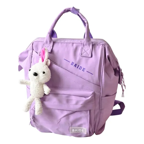Mochila Escolar Kawaii Con Conejito, Dulzura Y Estilo En Uno