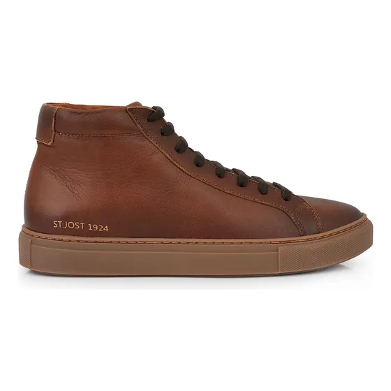 Zapatilla Hombre Cuero Botita Acordonado Mocasin Briganti