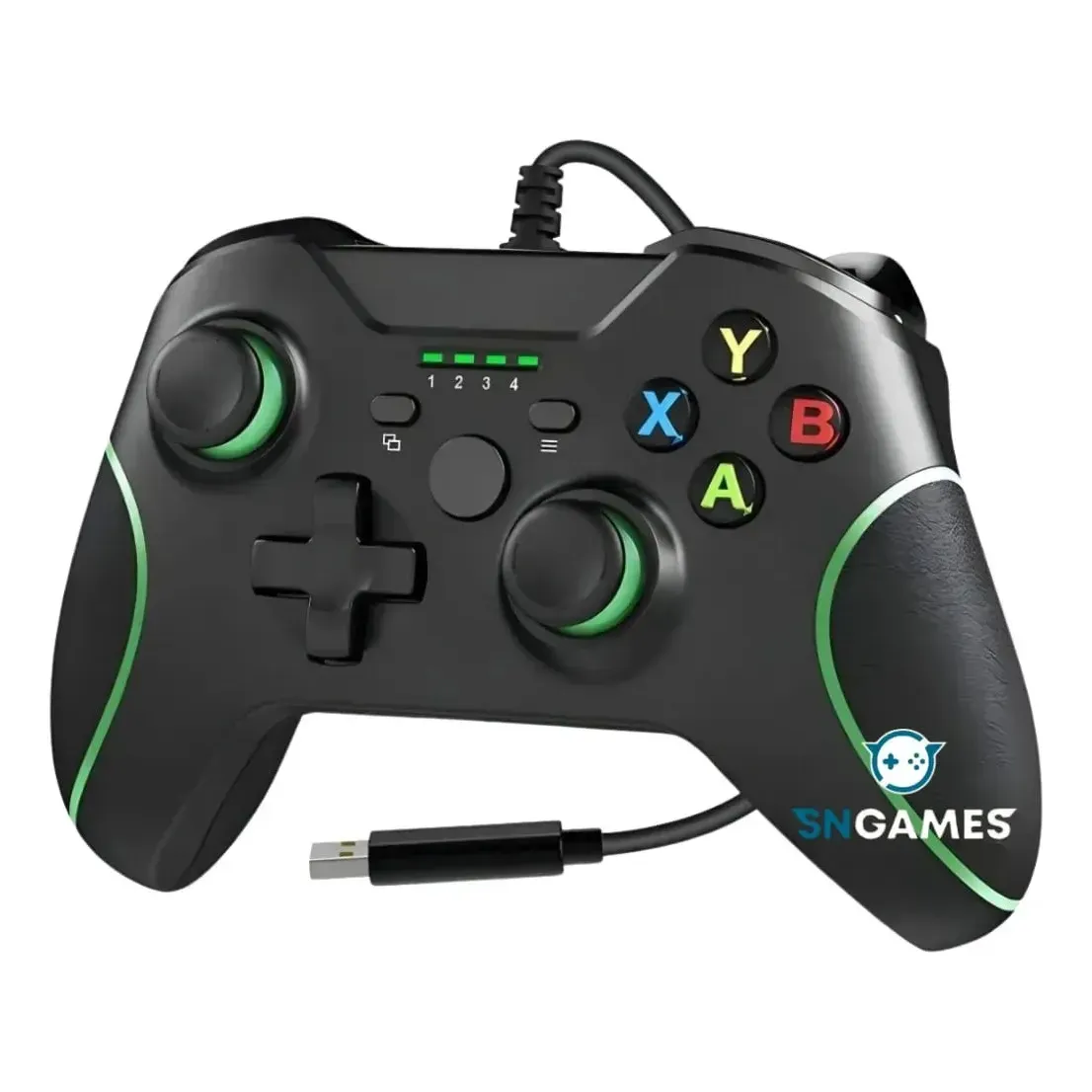 Controle Para Xbox 360 Com Fio USB e PC Preto Vibração Console Joystick Manete Gamer Gamepass Steam Windows Tv Pc Android Pc Controle Pc Gamer - Redfin — foto 10