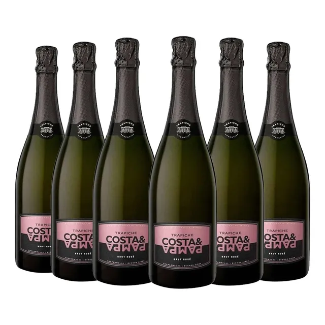 Champagne Costa Y Pampa Trapiche Brut Rosé 750cc Pack X 6