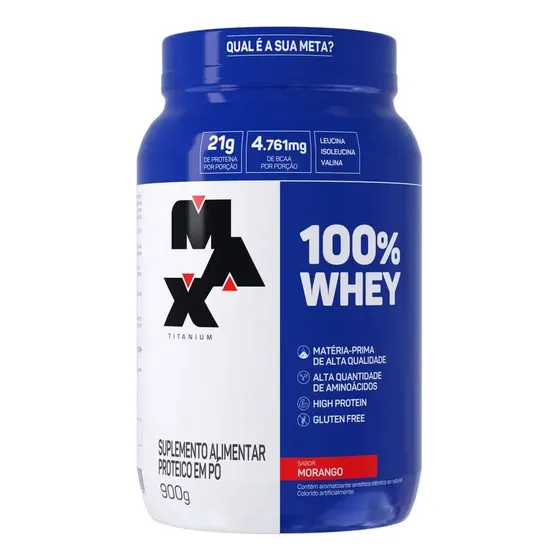 Pote 100% Whey Protein Concentrado 900g - Max Titanium 