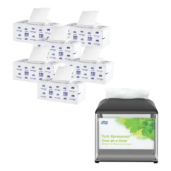 Servilleta Tork Xpressnap Blanco 6x500un+ Dispensador