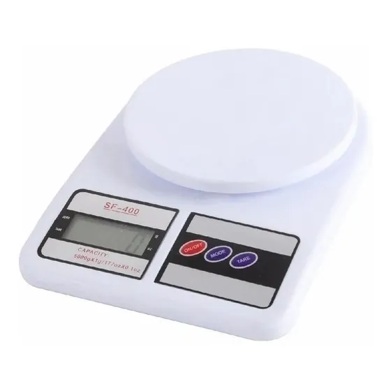 Balanza De Cocina Digital Precisión 1g Hasta 5kg ® Capacidad máxima 10 kg Color Blanco
