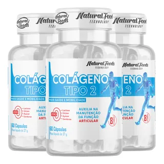 3x Colageno Tipo 2 Joelho E Articulação + Vitaminas 60 Caps. 3x Colageno Tipo 2 Joelho E Articulação + Vitaminas 60 Caps.