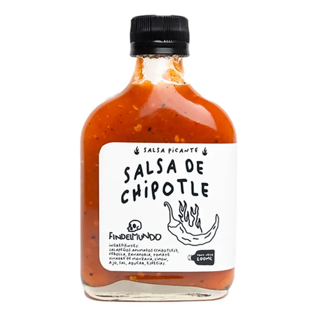 Salsa Picante De Chipotle 200 Ml - Fin Del Mundo Jalapeños