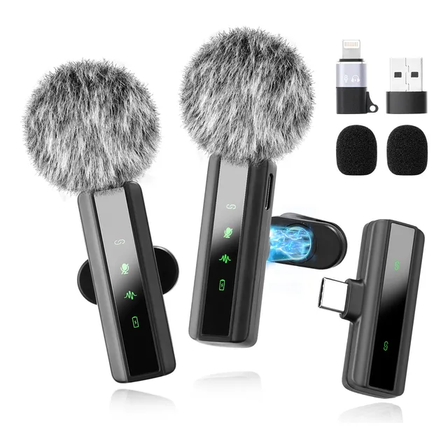 Micrófono Lavalier Inalámbrico Usb C Para iPhone/android, Pc