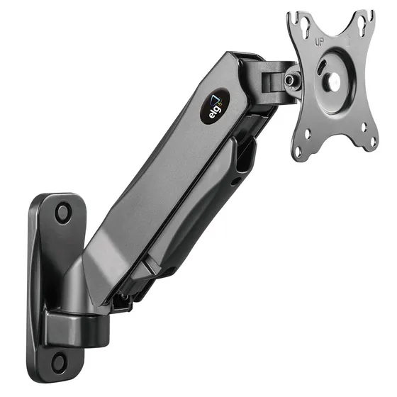 Suporte Multiarticulado de Parede ELG F410 com Pistão a Gás Para Monitor ou TVs de 17"a 34", Produto Ergonômico, Capacidade de 2kg a 9kg, Preto