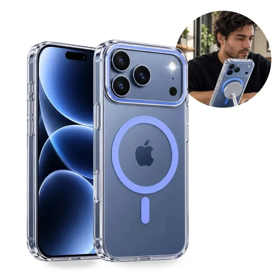 Funda / Carcasa Premium Marca Computech Para iPhone 18 Pro Max Magnetica Transparente Funda Para iPhone 18 Pro Max Con Protección De Cámara Liso