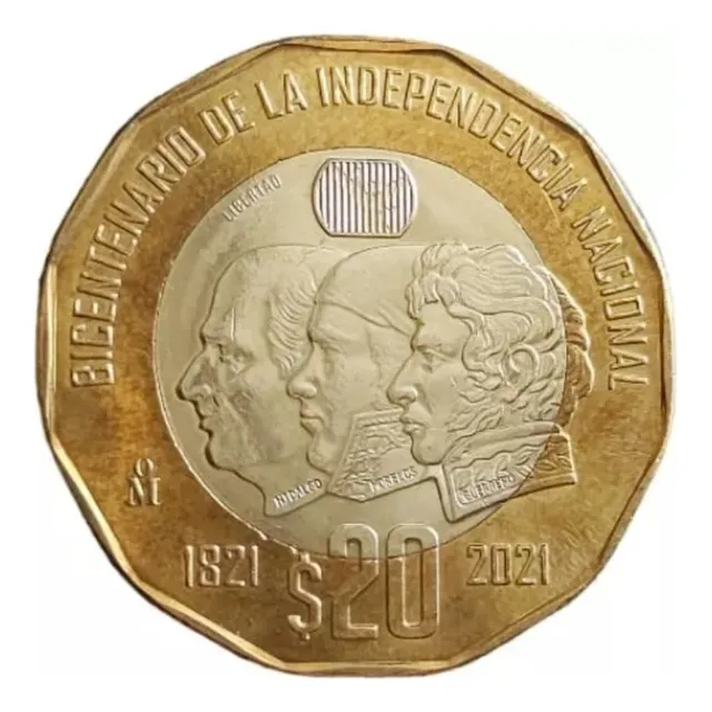 Moneda De 20 Pesos Sin Circular Nueva Con Hidalgo,guerrero 