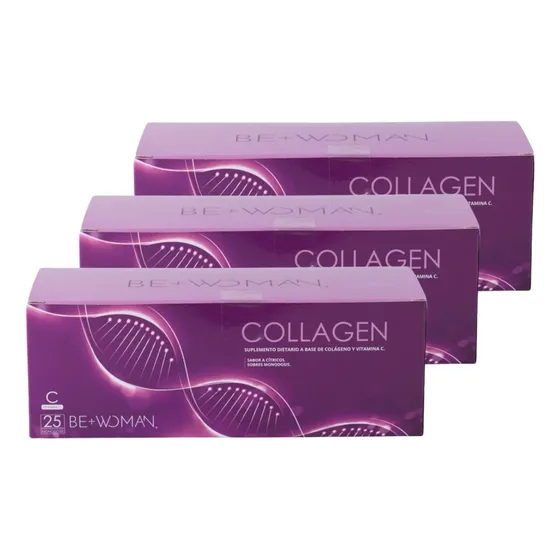 Kit 3 Colágeno Hidrolizado Be Woman 75 Sobres Cítricos