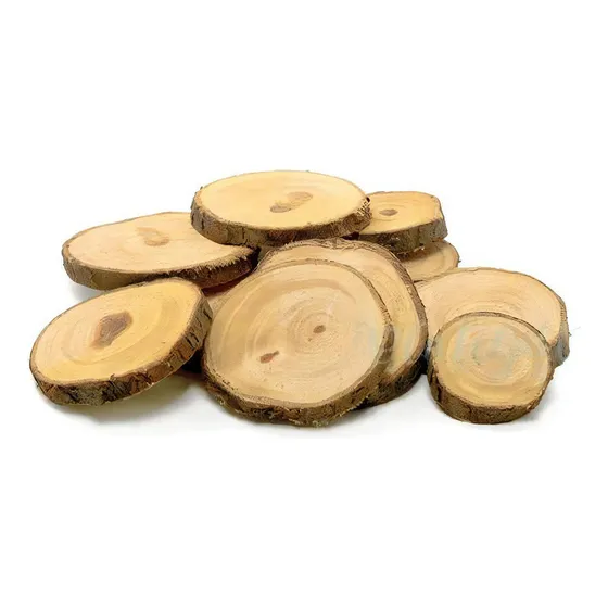 Mini Tronco Madeira Bolacha Rústico Artesenal 150gr Enfeite