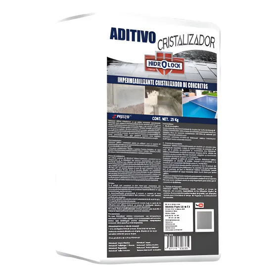 Hidrolock Aditivo Cristalizador 25 Kgs Concreto Impermeable