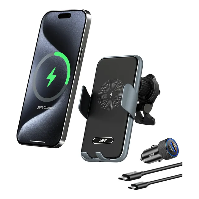 Soporte Cargador Inteligente Iey® P/ Auto iPhone Magsafe 15w