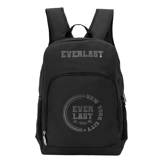 Mochila Everlast Urbana Deportiva Con Porta Botella Color Negro 27823