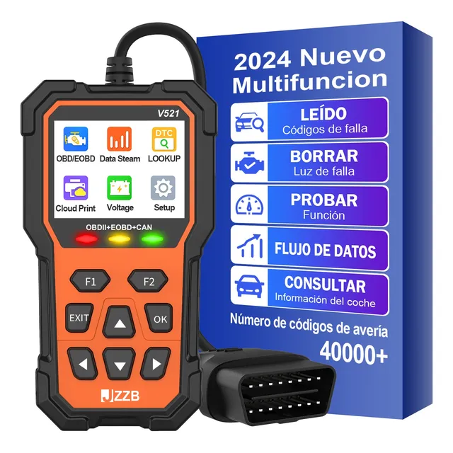 Jzzb V521 Escaner Automotriz Obd2 40000 Códigos Avería