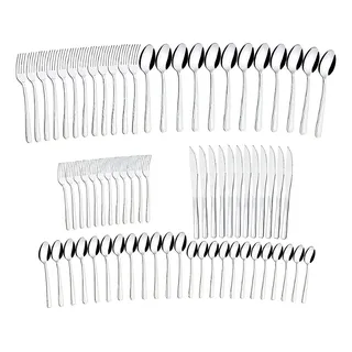Kit Faqueiro Tramontina 72 Peças Aço Inox Ideal Restaurante Cor Cinza Kit Faqueiro Tramontina 72 Peças Aço Inox Ideal Restaurante Cor Cinza