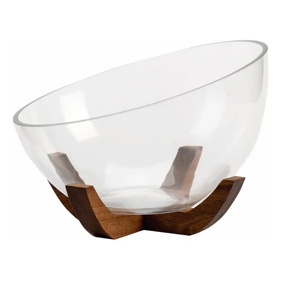 Saladeira Aclive Vidro Borossilicato Acácia 22cm Mimo Style