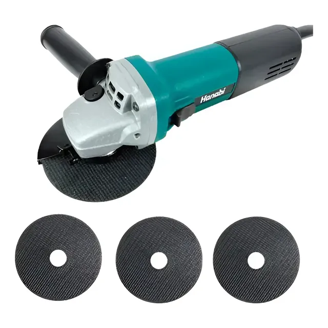 Esmerilhadeira Lixadeira Angular 880w 115mm Hanabi Cor Azul-petróleo Frequência 60 Hz 220v