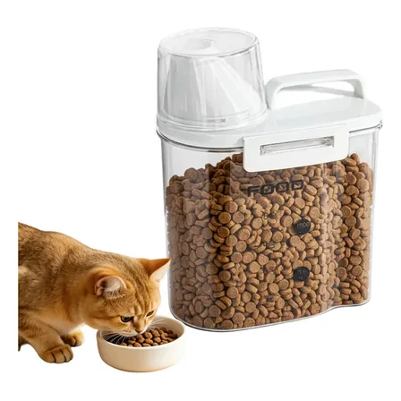 Pote Hermético 1l Porta Ração Cachorro Gato Tampa Dosador Transparente 1000ml Transparente
