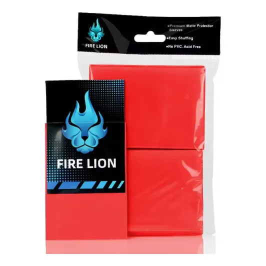 50 Micas Fire Lion Para Yu-gi-oh! Rojo Japanese Size Fundas