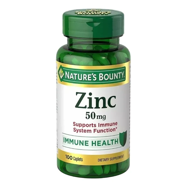 Nature's Bounty Zinc 50mg Apoyo Inmunológico, 100 Tab Sabor Sin Sabor