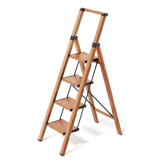Escalera De 4 Escalones, Taburete Plegable Con Práctico Mang