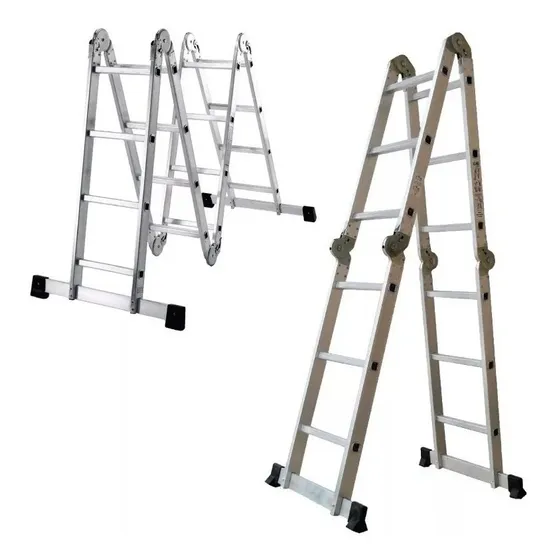Escalera De Aluminio Andamio 3.7mtrs  12 Escalones 
