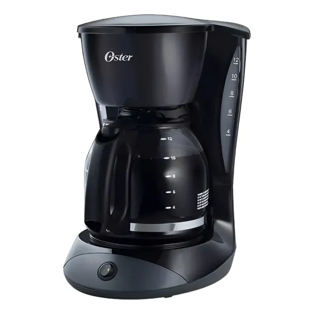 Cafetera Oster De 12 Tazas Negra Con Filtro Permanente
