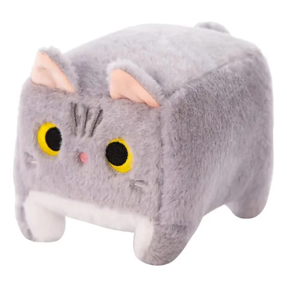 Peluche De Gatito Suave Cuadrado