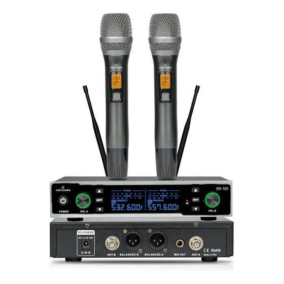 Micrófonos Inalámbricos Gc Er101 2 Canales Cintillo Mano Uhf