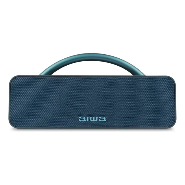 Parlante Aiwa Boombox AWS80BTU portátil con bluetooth waterproof azul 220V