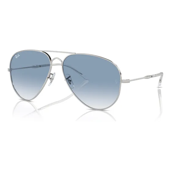 Óculos De Sol Ray Ban Old Aviador Silver Rb3825 003/3f-58 Cor Prateado Armação Prateado Haste Prateado Lente Azul