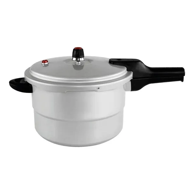 Olla A Presión Finezza Fz-7006 Aluminio 7.5litros Con Tapa Color Plateado
