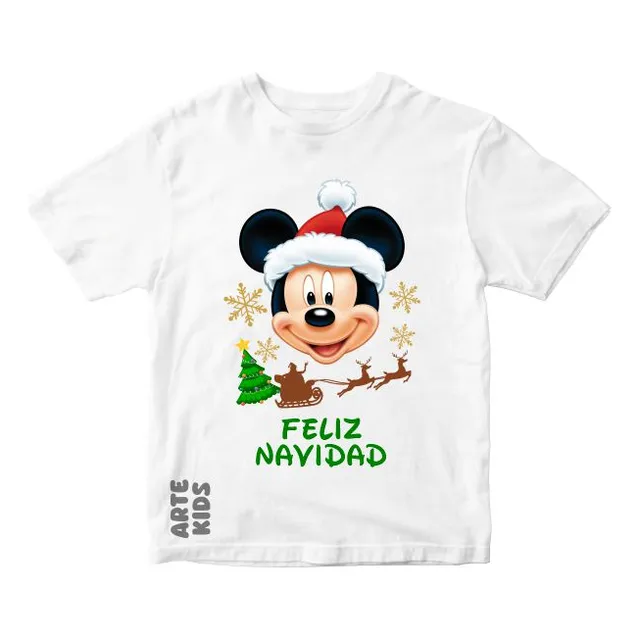 Polos Navideños Niños Mickey Mouse