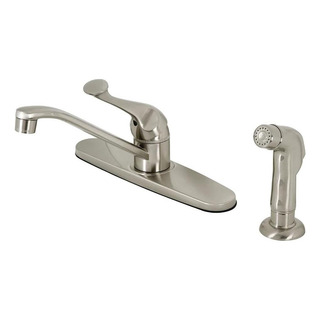 Grifo De Cocina Kingston Brass Kb572snsp 8 Centerset, Latera Grifo De Cocina Kingston Brass Kb572snsp 8 Centerset, Latera