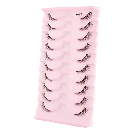 Cilios Postiços Meio Cat Half Lashes 10 Pares Y1011/y1022