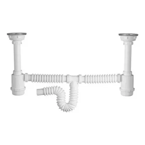 Desagüe Flexible Polipropileno Doble Trampa Fleximatic 2337