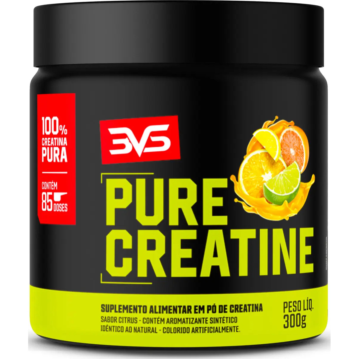 Creatina Monohidratada Sabor Citrus - 300g - 3vs Nutrition