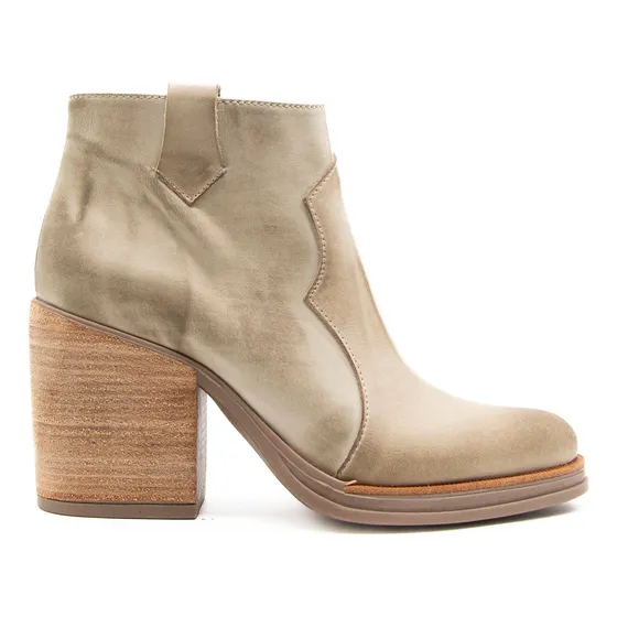Botas Botinetas De Mujer Cuero Vacuno Taco Alto Fiori Alanis